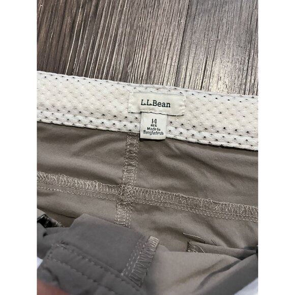 Women's L.L. Bean Tan Adjustable Hiking Pants Size 14 Gorpcore Athleisure - Picture 4 of 8
